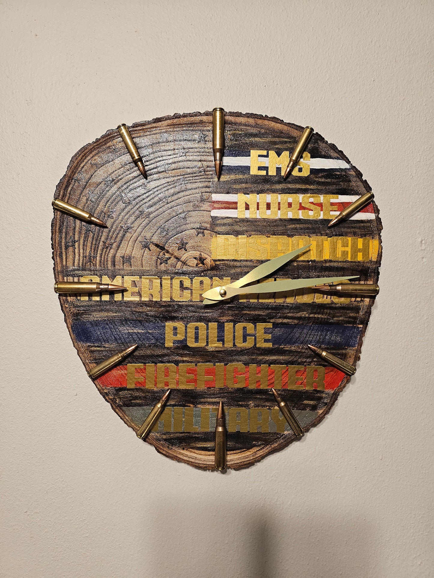 American Hero's First Responder Wood Wall Clock | Made to Order