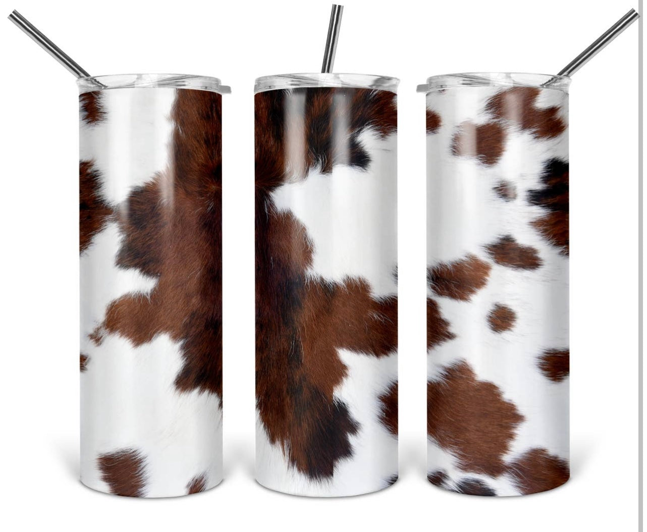Highland Cow Skinny Stainless Steel Tumbler with Straw- 20 oz