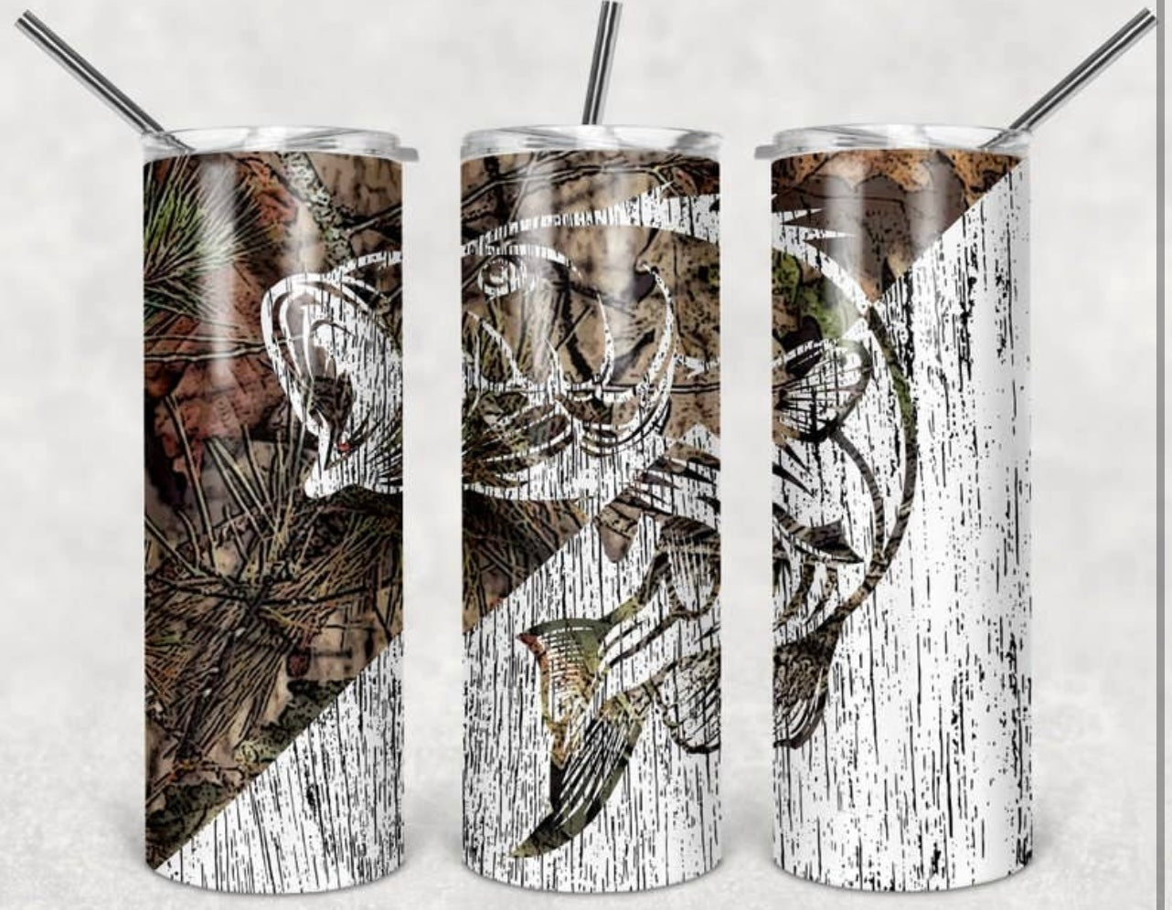 Camo Deer Skinny Tumbler – 20oz