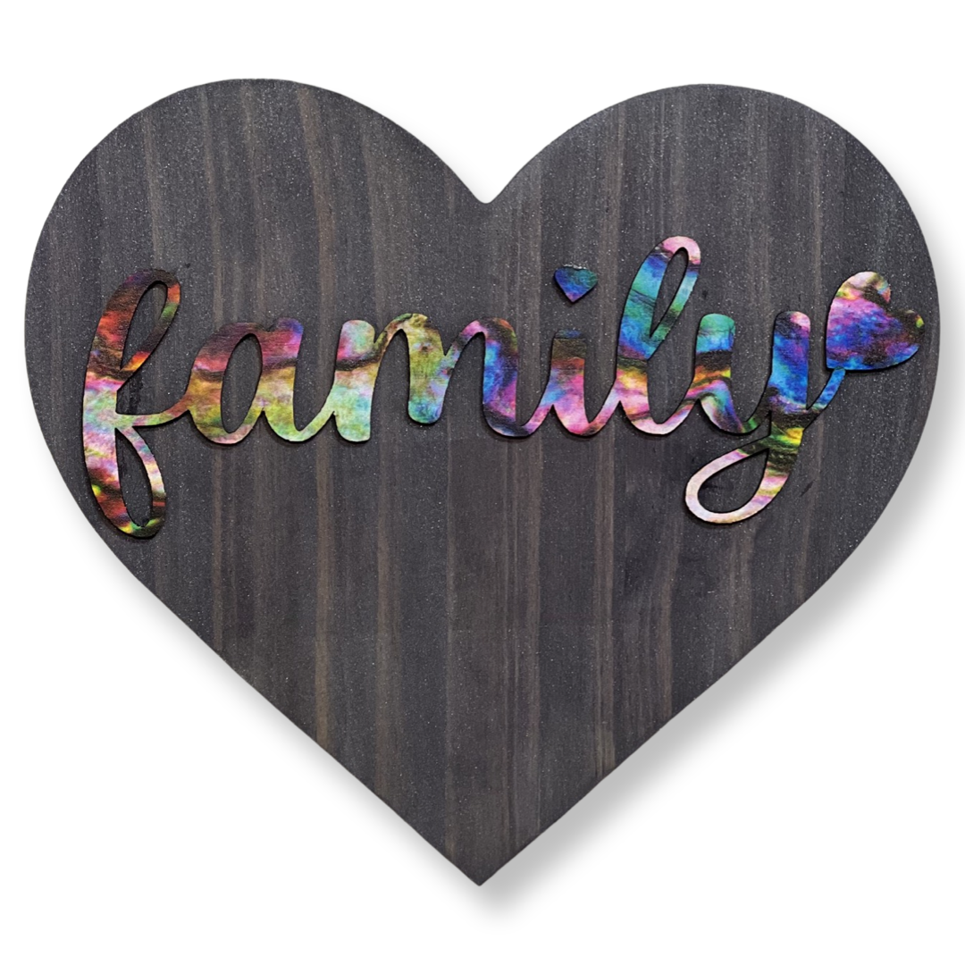Family Home Decor Heart Sign