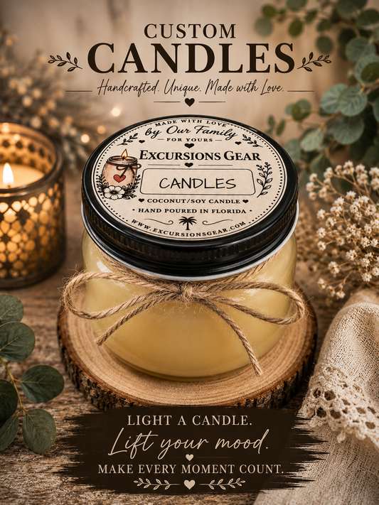 Hand-Poured Coconut Soy Candle – 6 oz