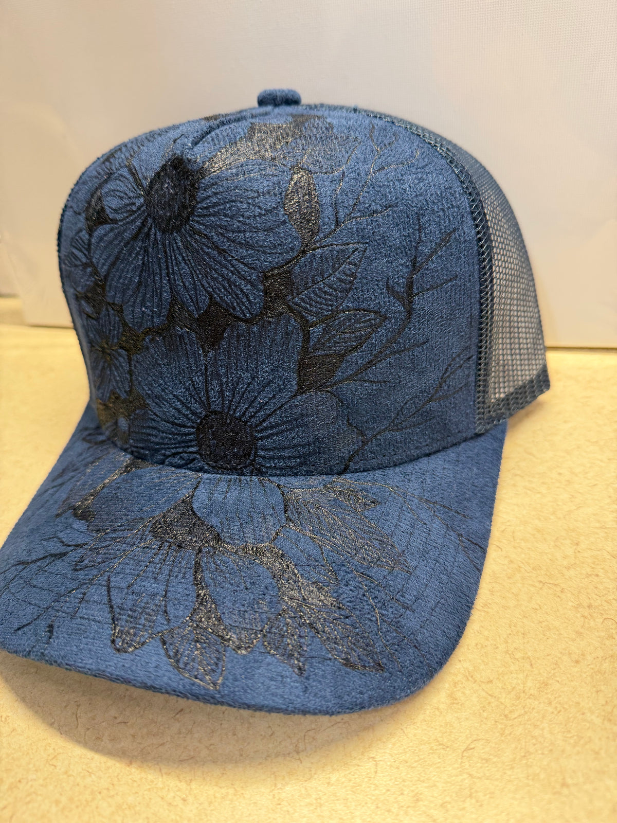 Midnight Bloom Custom Engraved Trucker Hat