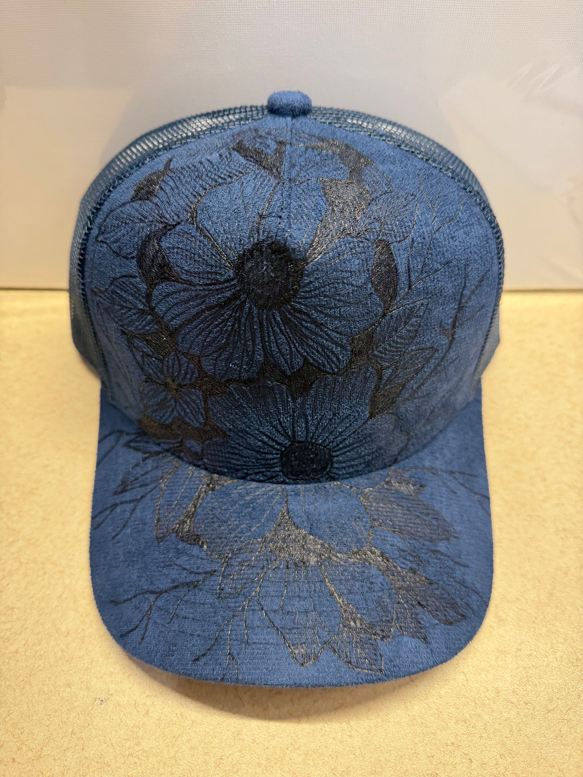 Midnight Bloom Custom Engraved Trucker Hat