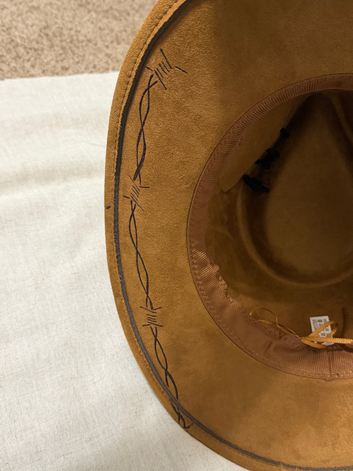 Hand-Burned Country Western Cowboy Hat | Rustic Brown Music-Inspired Fedora