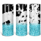 Black Cowhide with Glitter Tumbler