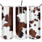 Brown Cowhide 20oz Tumbler